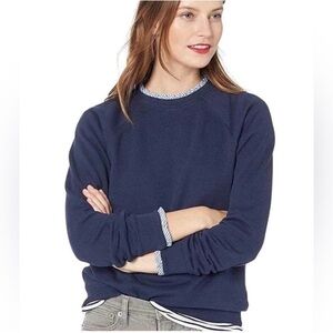 J.Crew Mercantile
Sweatshirt Womens Medium
Navy Ruffle Trim Zip Back
Preppy